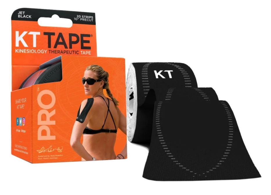 KT TAPE - JET BLACK 20 STRIPS (2X10IN)