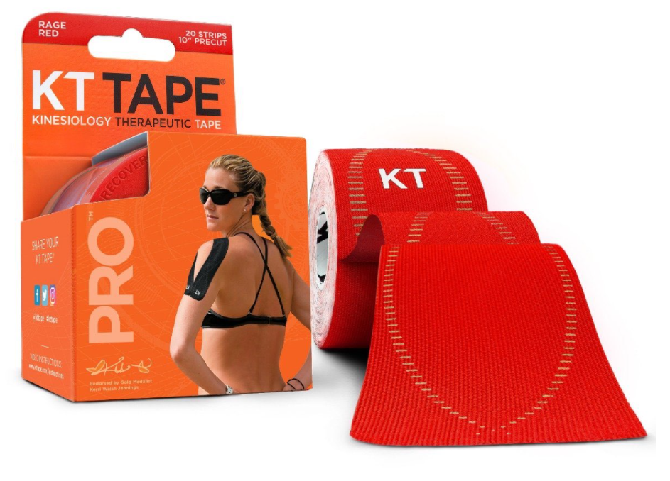 KT TAPE - RAGE RED 20 STRIPS (2X10IN)